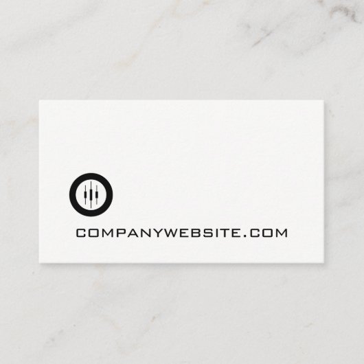 ろうそく立てのロゴ 名刺 (正面)