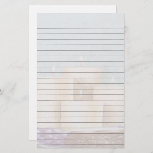 ろうそく立ての文房具 便箋 (正面/裏面)