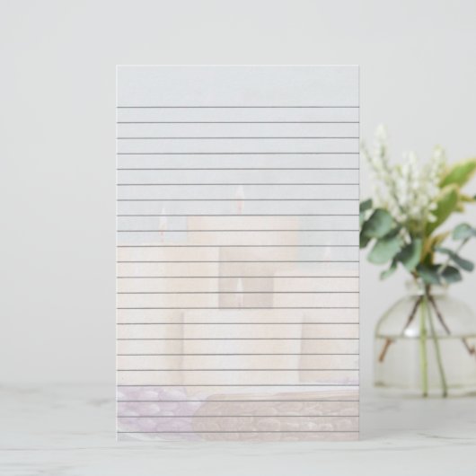 ろうそく立ての文房具 便箋 (スタンド正面)