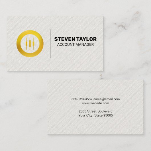 ろうそく立てアイコン | ストックブローカー 名刺 (正面/裏面)