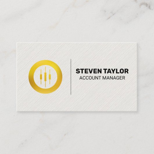 ろうそく立てアイコン | ストックブローカー 名刺 (正面)