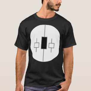 ろうそく立てパターン高波回転頂円 Tシャツ
