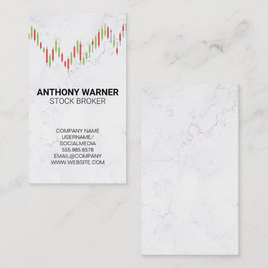 ろうそく立て図 | 大理石 名刺 (正面/裏面)