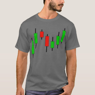 ろうそく立て株式市場グラフ Tシャツ