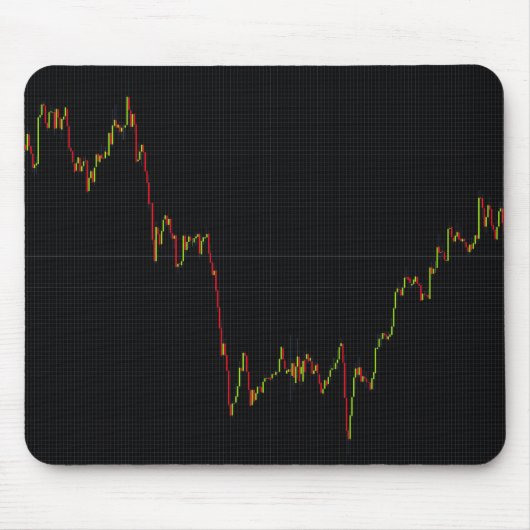 ろうそく立て株式市場チャート マウスパッド (正面)
