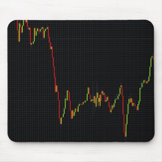 ろうそく立て株式市場チャート マウスパッド (正面)