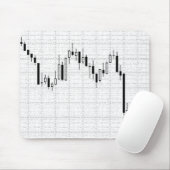 ろうそく立て株式市場チャート マウスパッド (マウス)