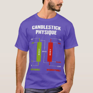 ろうそく立てPhysique株式市場のデイトレーダー Tシャツ