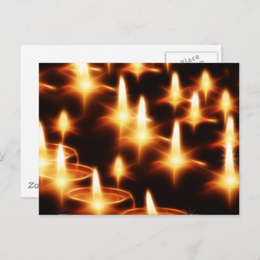 ろうそく芸術的灯 ポストカード (正面/裏面)