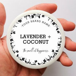 ろうそく製品ラベルステッカーホワイト ラウンドシール