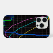 ろうそく足チャートの株式市場 iPhoneケース (裏面横)