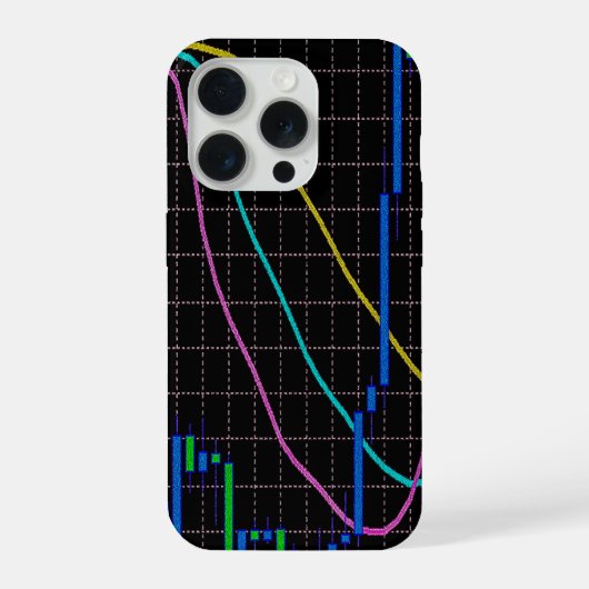 ろうそく足チャートの株式市場 iPhoneケース (裏面)