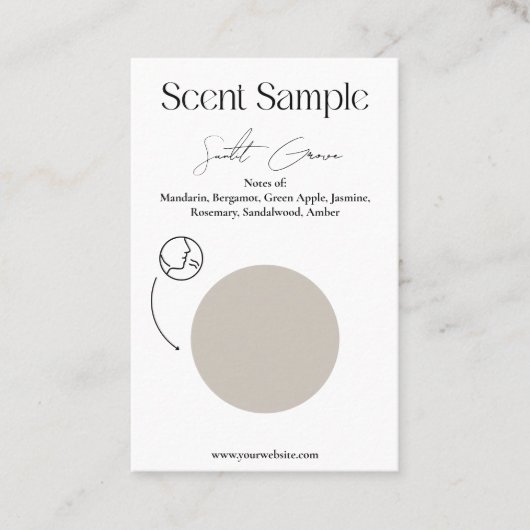 ろうそく香りサンプル名刺 名刺 (正面)