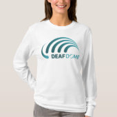 ろうドーム長袖Tシャツ(ティール(緑がかった色)ロゴ付き) Tシャツ (正面)