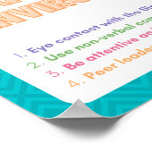 ろうフレンドリー環境 – ASLクラスポスター ポスター (角)