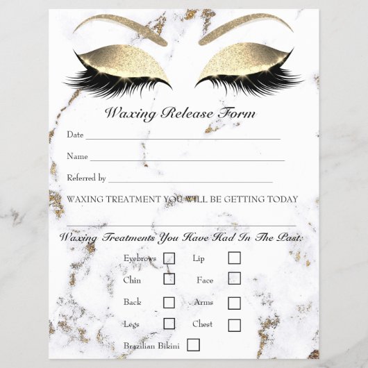 ろう付け脱毛責任放棄リリース大理石 チラシ (正面)