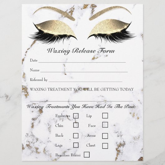 ろう付け脱毛責任放棄リリース大理石 チラシ (正面)