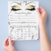 ろう付け脱毛責任放棄リリース大理石 チラシ (手)