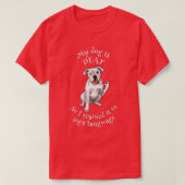 ろう学犬手話 Tシャツ (デザイン正面)
