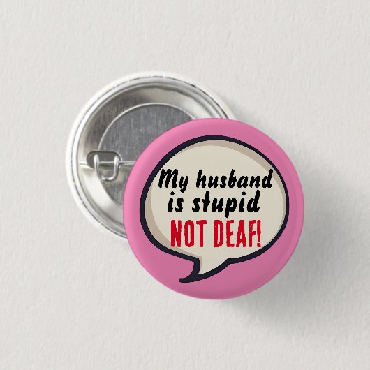 ろう者ではなく愚かなピンろう者と衣服に愚かなろう者 缶バッジ (正面&裏面)