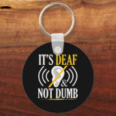 ろう者で、ばかASLろう者の手話ろう者ではない キーホルダー (裏面)