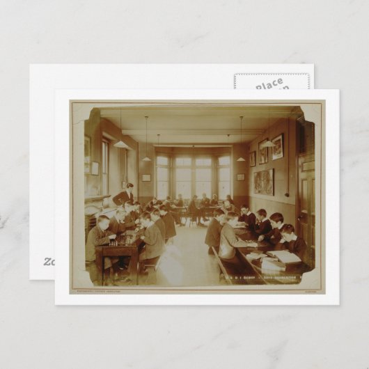 ろう者とばか研究所の少年のレクリエーションルーム ポストカード (正面/裏面)