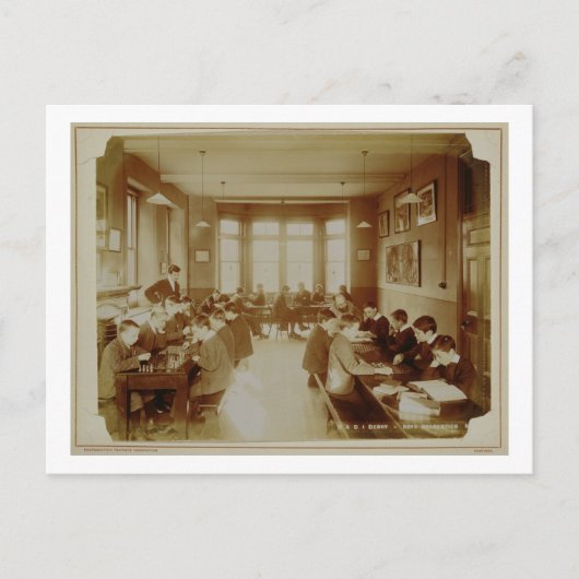 ろう者とばか研究所の少年のレクリエーションルーム ポストカード (正面)