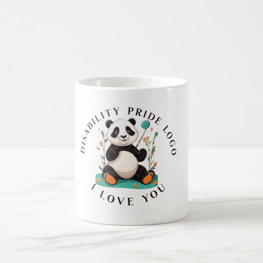 「ろう者と障害のあるプライドTシャツ | 手話ハン コーヒーマグカップ (中央)