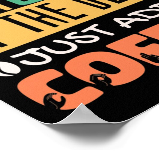 ろう者の先生はコーヒーを加えるだけだ ポスター (角)