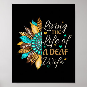 ろう者の妻の人生を生きる誇りを持った手話 ポスター