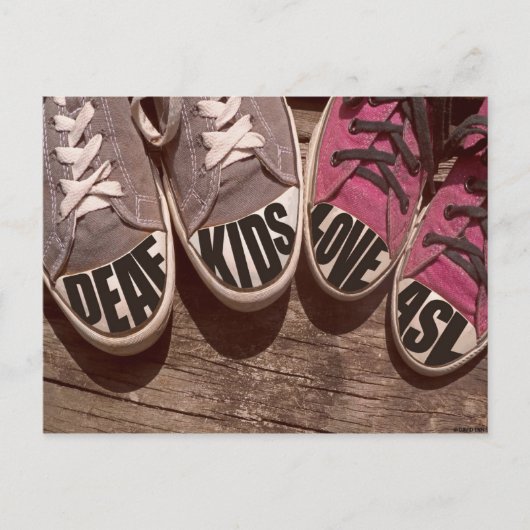 ろう者の子供がASLを愛する ポストカード (正面)