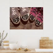 ろう者の子供たちがASLを愛する36インチx 24インチ ポスター (キッチン)