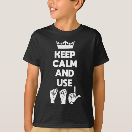 ろう者の認識度と手話1 Tシャツ (正面)