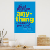 ろう者は何でも… ASLポスター ポスター (キッチン)