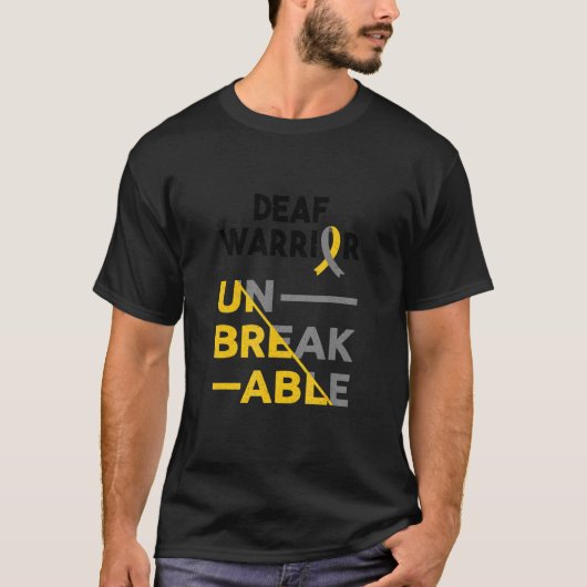 ろう者ろう者認識度 Tシャツ (正面)