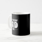 ろう者パパのろう者デザイン不聴者 コーヒーマグカップ (正面左)