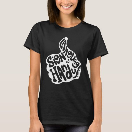 ろう者プライド 手話 ASL 専門家 熟練の言語ユーザー Tシャツ (正面)