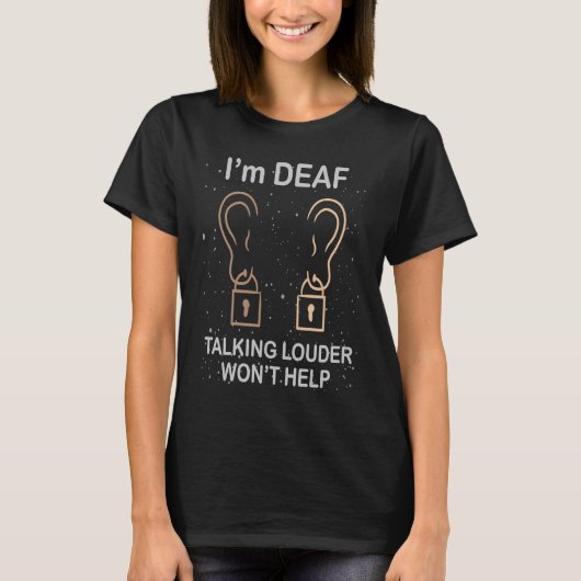 ろう者プライドASL手話が大きく話す Tシャツ (正面)