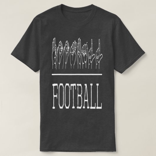 ろう者プライドASL手話サッカー Tシャツ (デザイン正面)