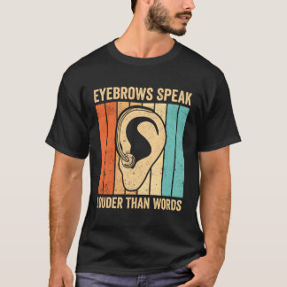 ろう者プライドAsl手話話眉Wより Tシャツ