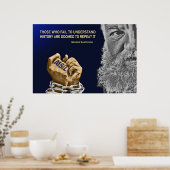 ろう者忘れの歴史が運命づけられること(35x23) ポスター (キッチン)