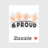 ろう者誇りを持ったとろう者の指紋記号アート シール (シート)