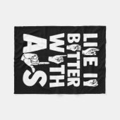 ろう者認識度および手話2 フリースブランケット (正面(横))