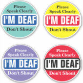 ろう者認識度難聴に気付いた唇の懸命 シール (正面)