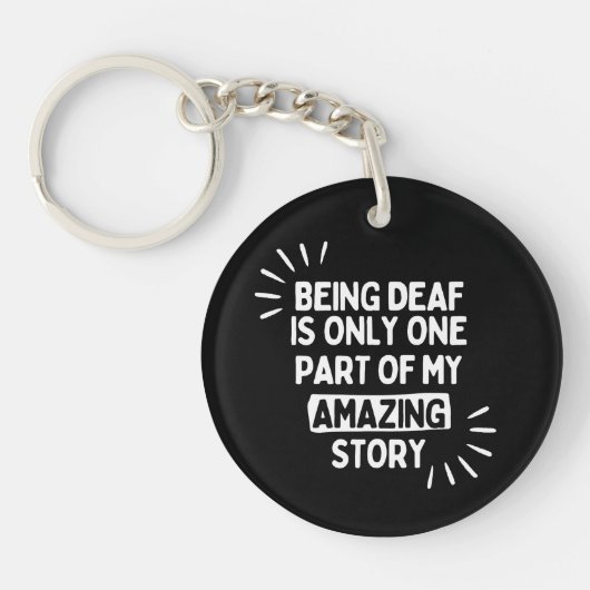 ろう者認識度 – 私の素晴らしい物語 キーホルダー (正面)