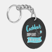 ろう者認識度 – 蝸牛植え戦士 キーホルダー (正面左)