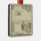 ろう者、ポーパー、囚人の統計地図 メタルオーナメント (右)