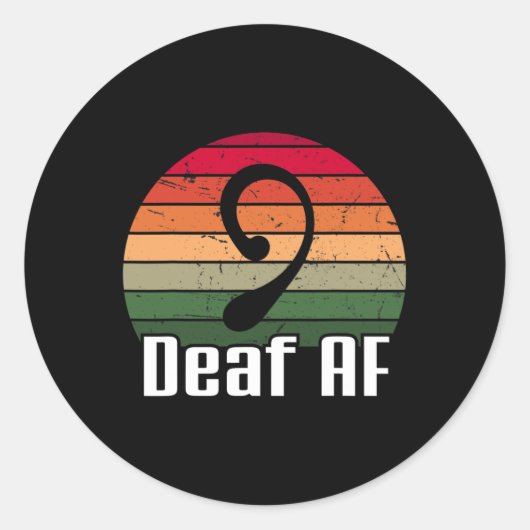 ろう者Af手話ろう者認識度 ラウンドシール (正面)