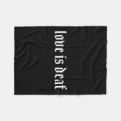 ろう者Aslハンドジェスチャーろう難聴認識度 フリースブランケット (正面(横))