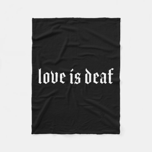 ろう者Aslハンドジェスチャーろう難聴認識度 フリースブランケット (正面)